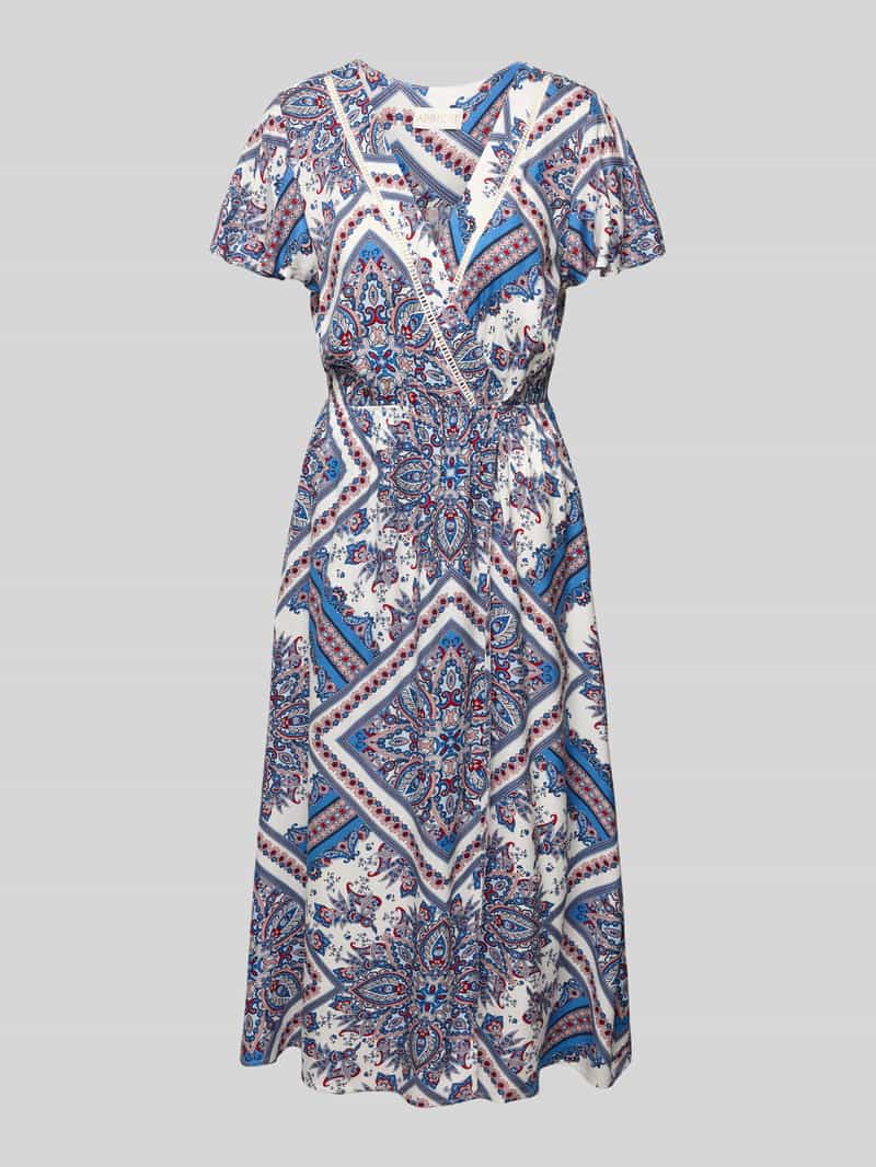 Apricot Midi-jurk met V-hals
