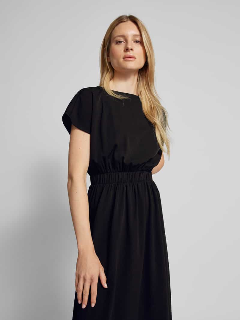 Vila Midi-jurk met elastische tailleband model 'Mathilde'