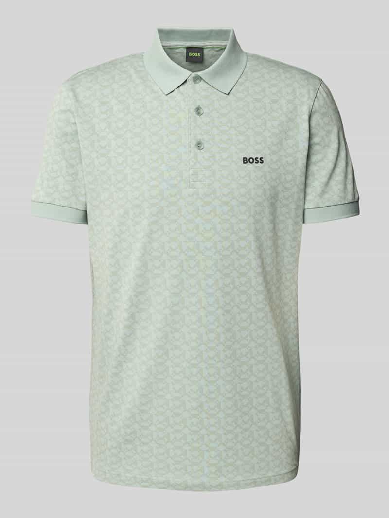 BOSS Green Regular fit poloshirt met labelprint model 'Paddy'