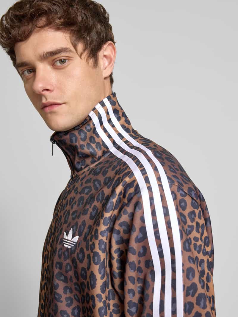 adidas Originals Sweatjack met opstaande kraag en labelstitching