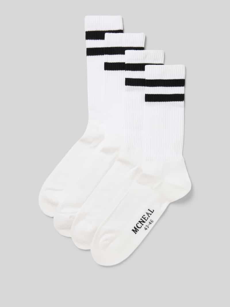 Sokken met labeldetail in een set van 4
