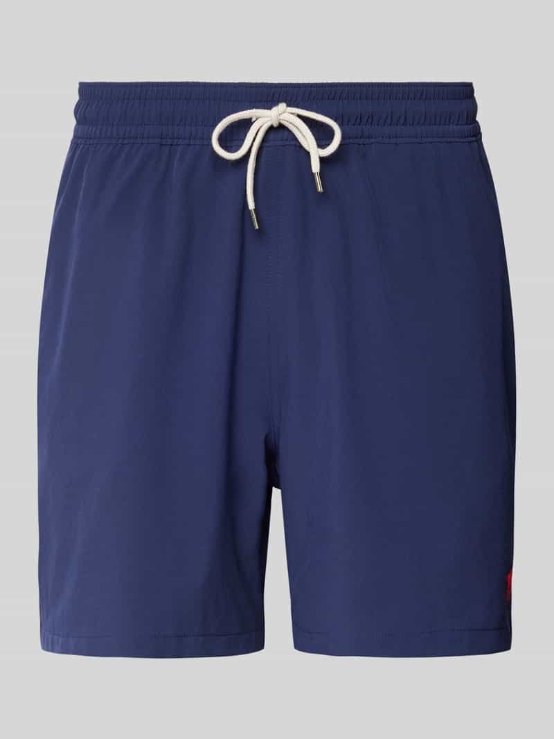 Regular fit zwembroek met logostitching, model ‘TRAVELER’