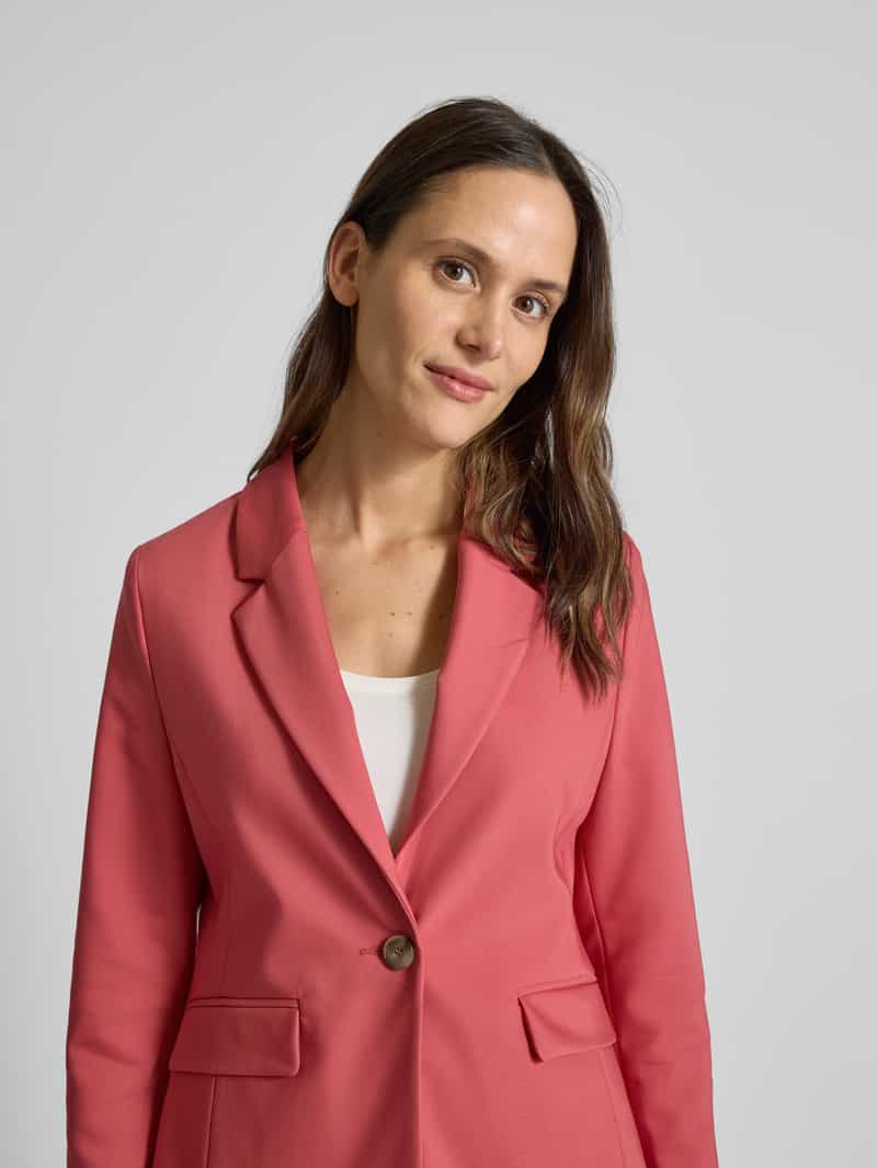 s.Oliver BLACK LABEL Shaped fit blazer van katoenmix met klepzakken