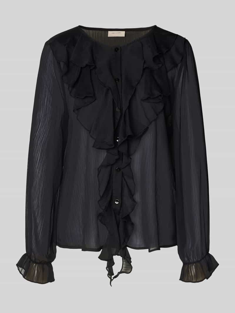 FREE QUENT Regular fit blouse met ruches model 'Ditte'
