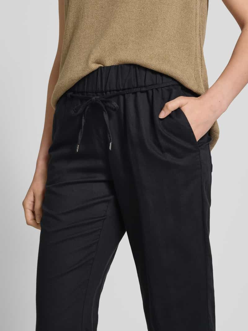 TONI Stoffen broek met elastische band en strikceintuur