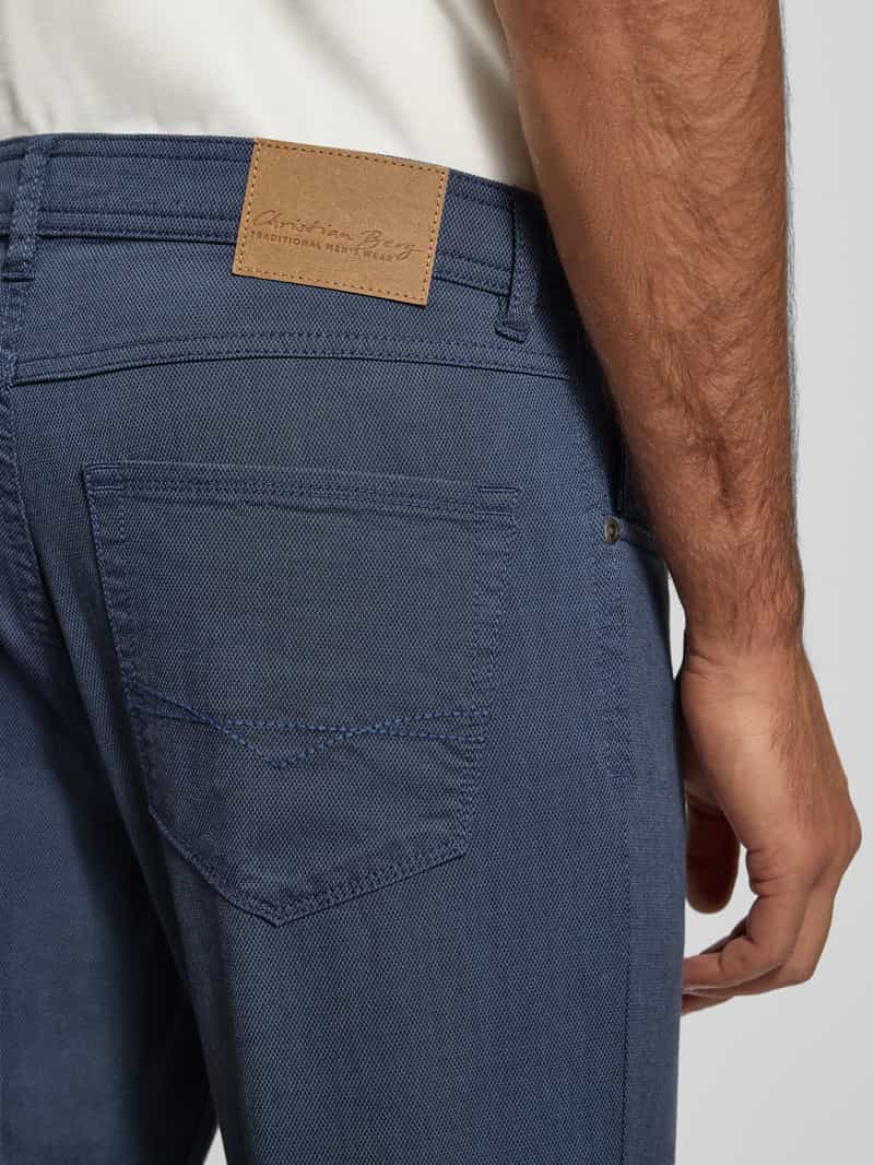 Christian Berg Men Regular fit stoffen broek met 5-pocketmodel
