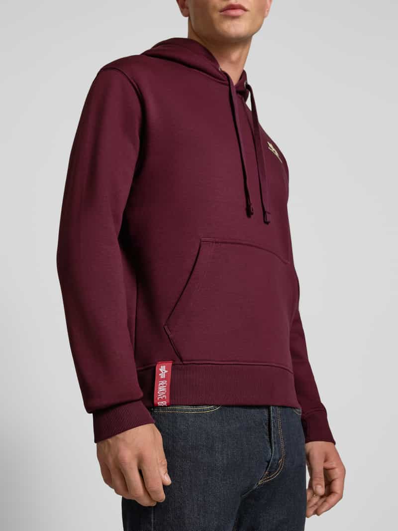 alpha industries Hoodie met logo en kangoeroezak