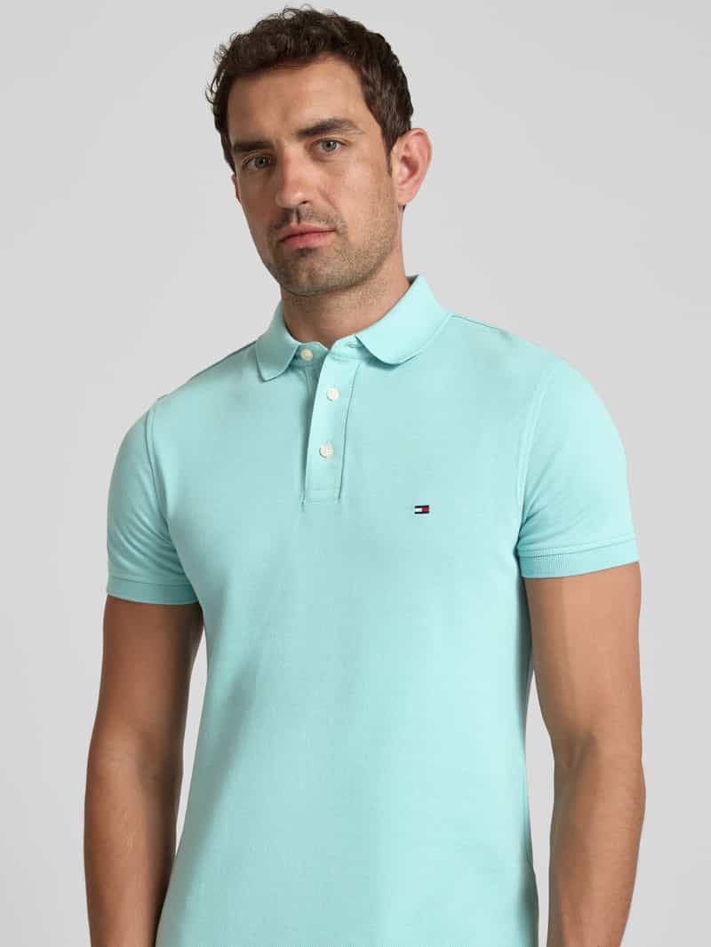 Tommy Hilfiger Slim fit poloshirt van een mix van katoen en elastaan