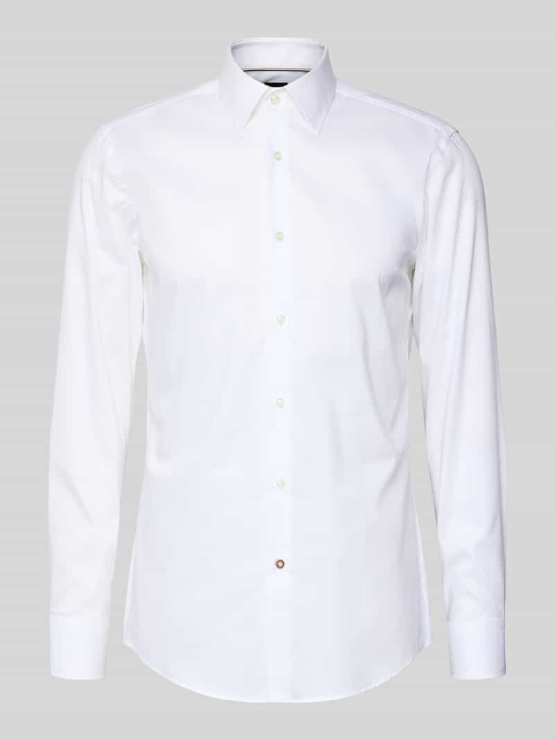 Slim fit zakelijk overhemd met kentkraag, model 'Hank Kent'