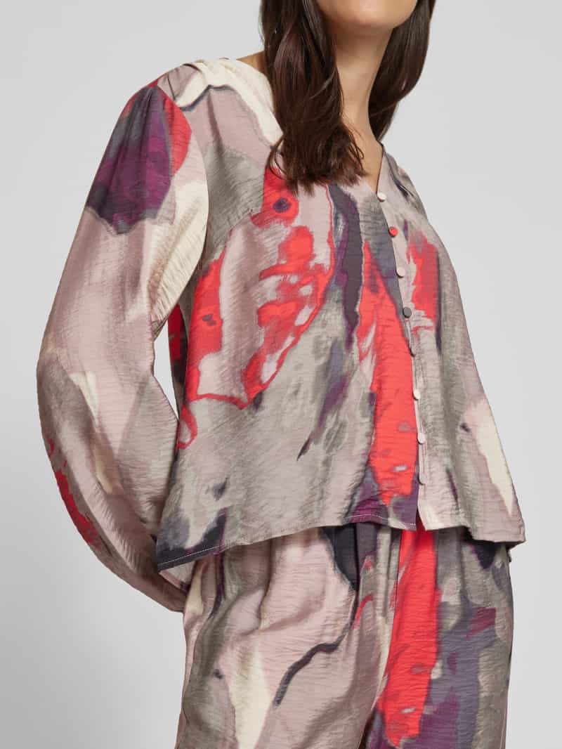 YAS Relaxed fit blouse in kreuklook model 'KAMINA'