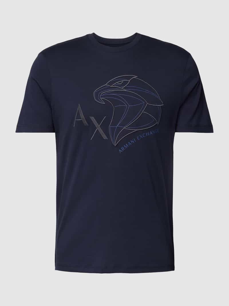 Armani Exchange T-shirt met label- en motiefstitching