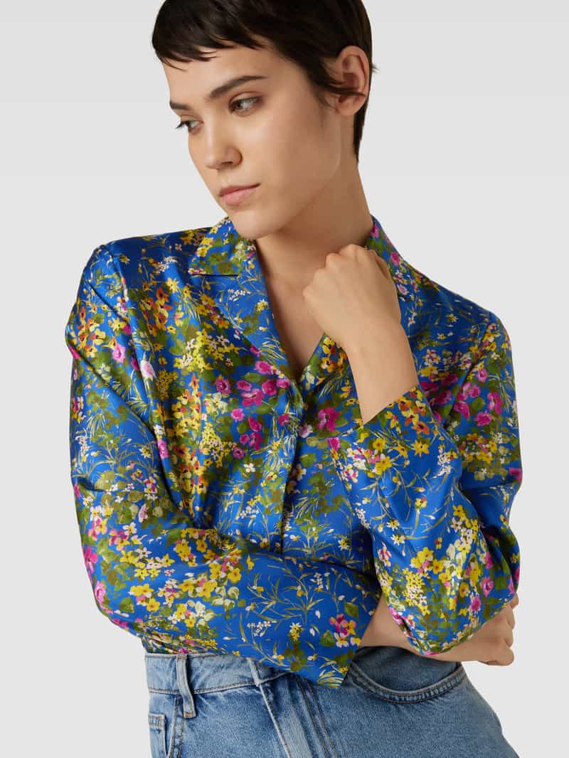 Max Mara Studio Zijden blouse met all-over bloemenprint model 'CAMPALE'