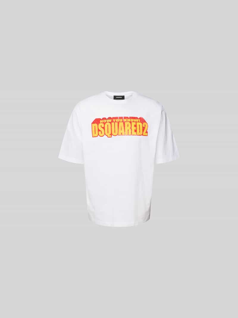 T-shirt met labelprint