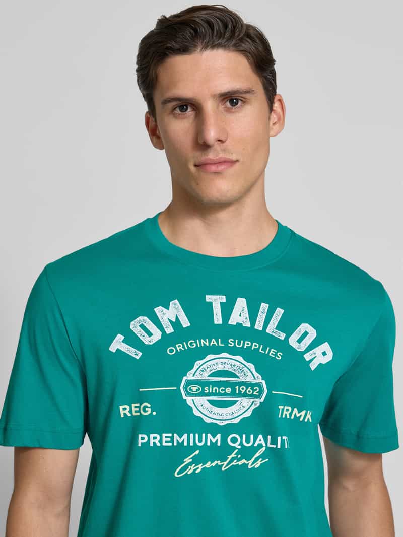 Tom Tailor Regular fit T-shirt van puur katoen