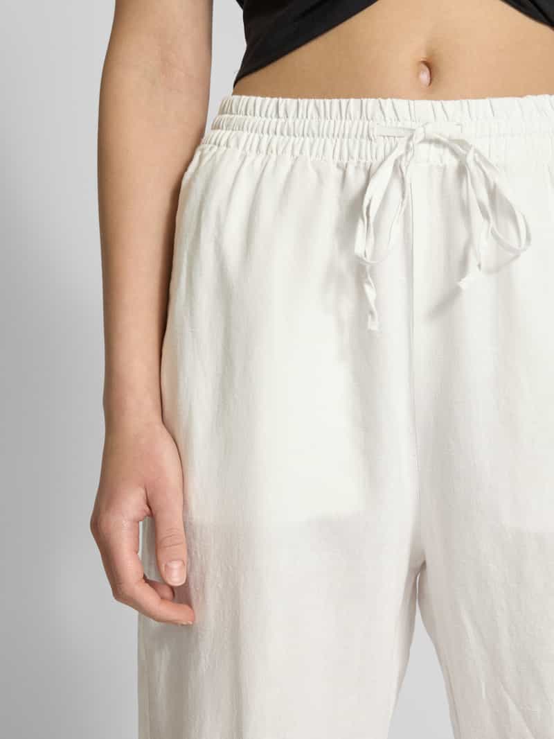 Marc O'Polo DENIM Wide leg linnen broek met elastische band