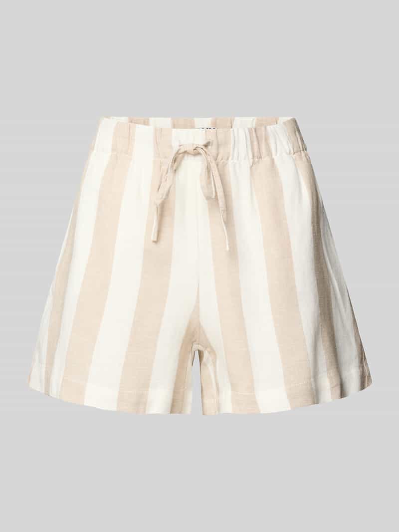Only Loose fit korte broek van een mix van viscose en linnen model 'CARO'