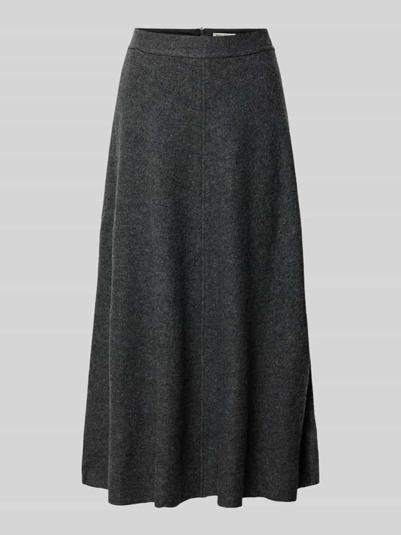 Marc O'Polo Uitlopende midirok van een mix van viscose en wol