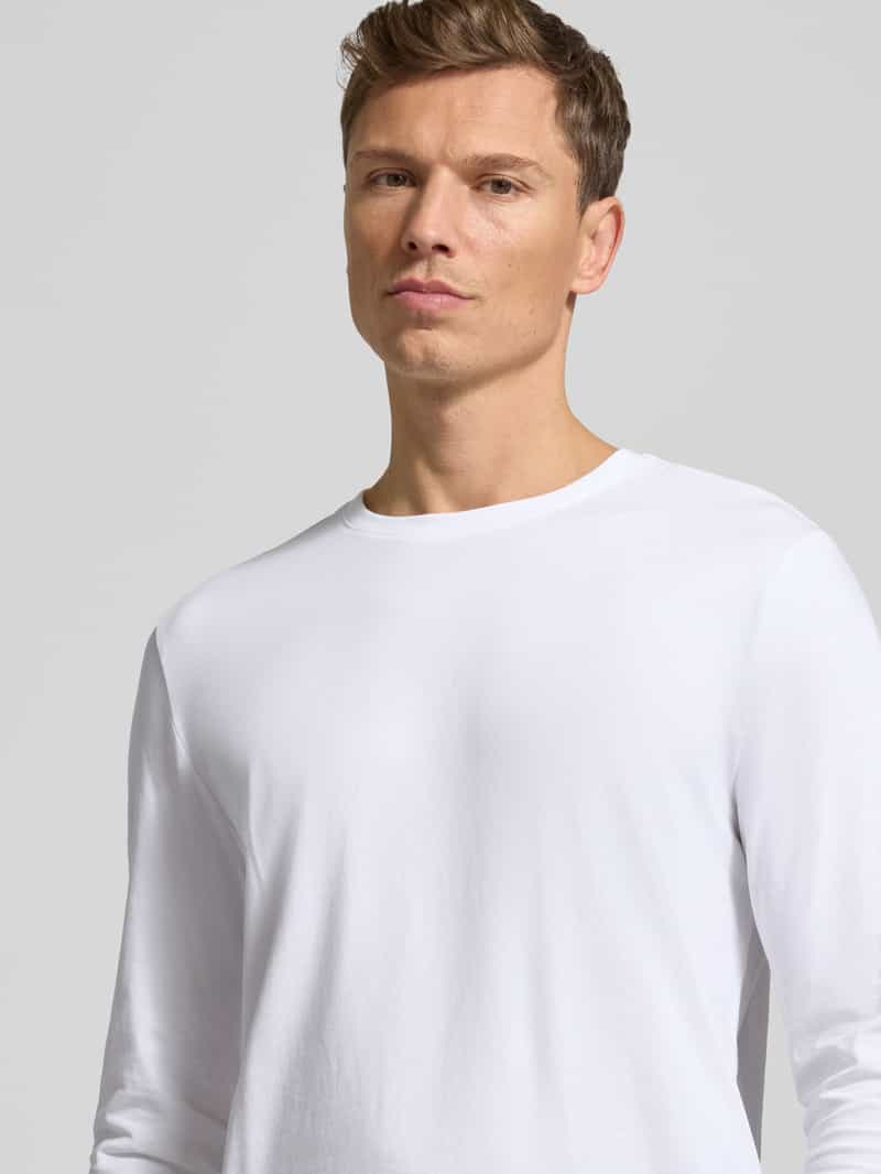 Christian Berg Men Shirt met lange mouwen en geribde ronde hals