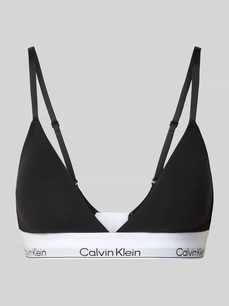 Calvin Klein Underwear Triangelbeha met logo in band en spaghettibandjes