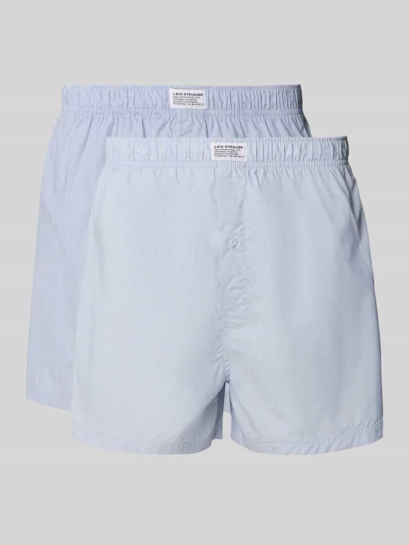 Boxershorts met elastische band in een set van 2