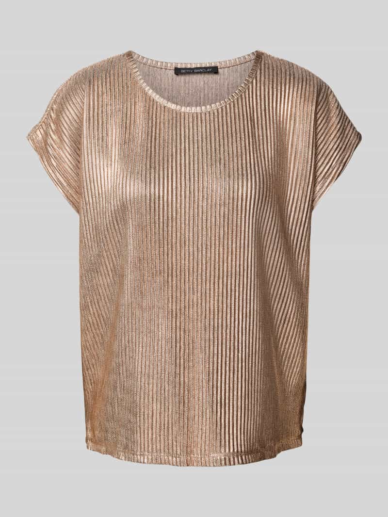 Betty Barclay T-shirt met geribde ronde hals