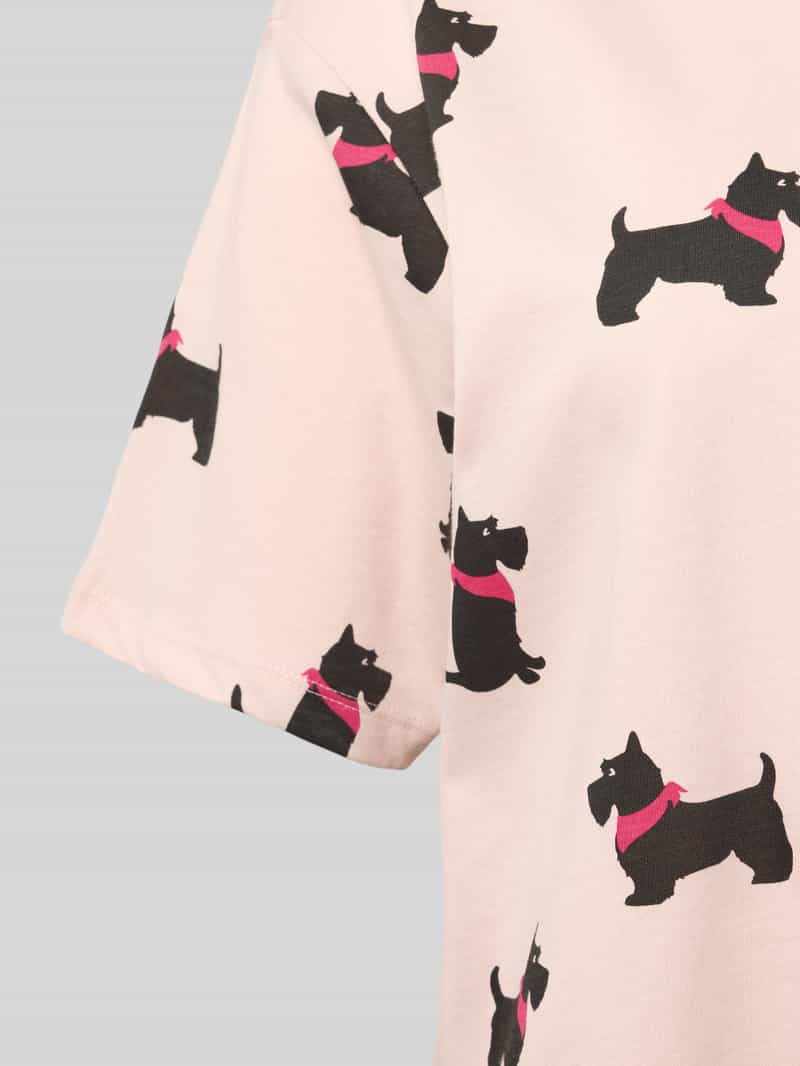 Jake*s Casual Pyjamabovendeel in all-over look met ronde hals