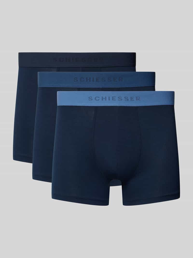 Schiesser Boxershort met elastische logoband in een set van 3 stuks