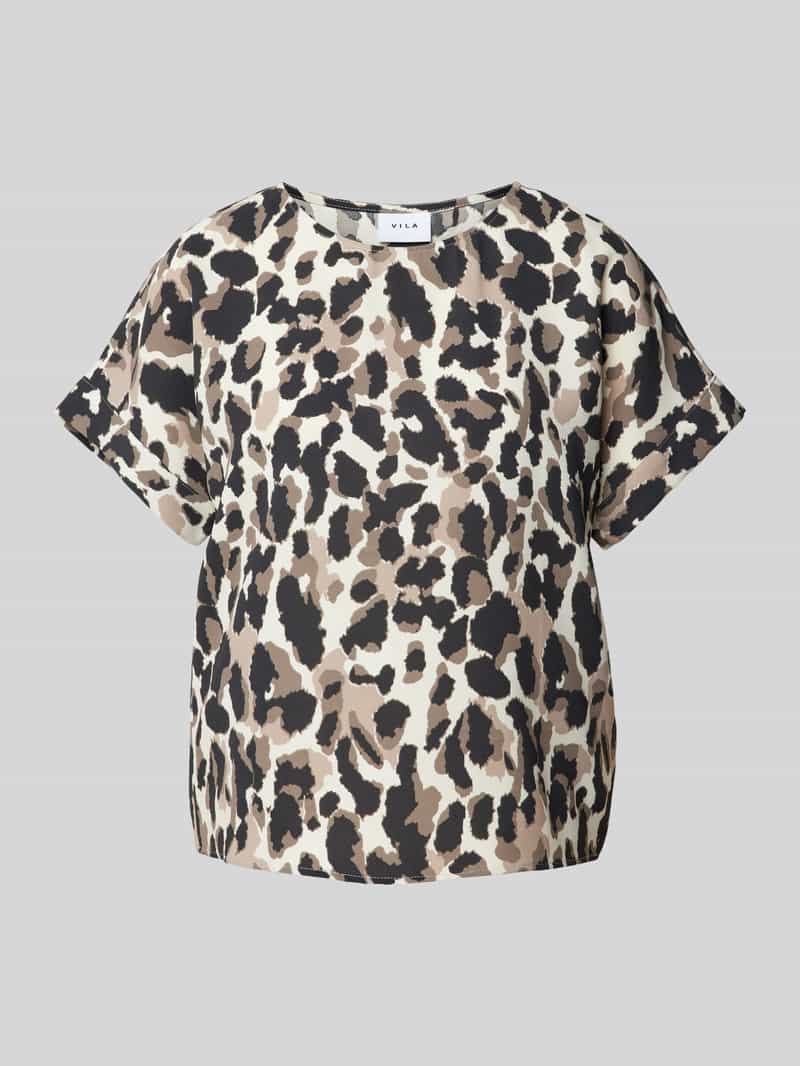 Vila Regular fit blouseshirt met ronde hals model 'JOSA'