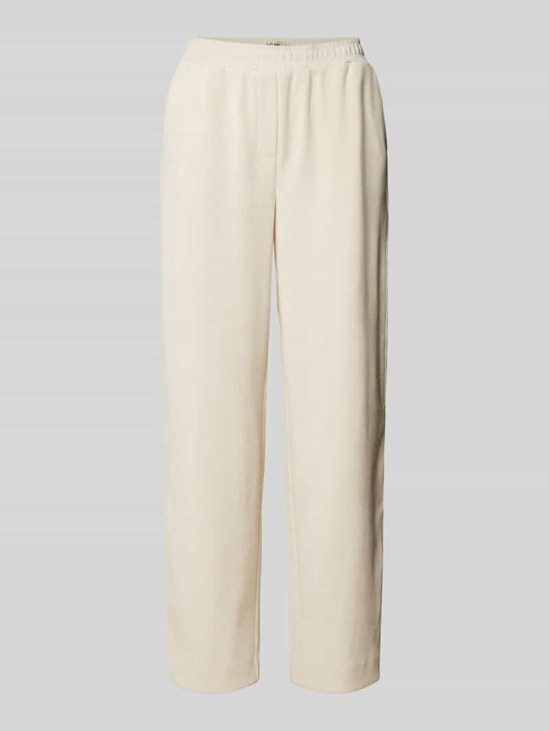Ichi Straight leg corduroy broek met elastische band model 'KATE'