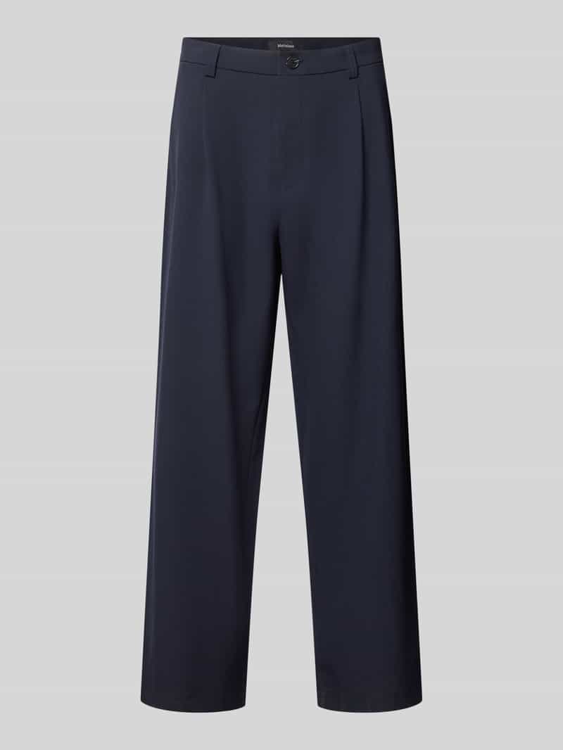 High waist chino met bandplooi