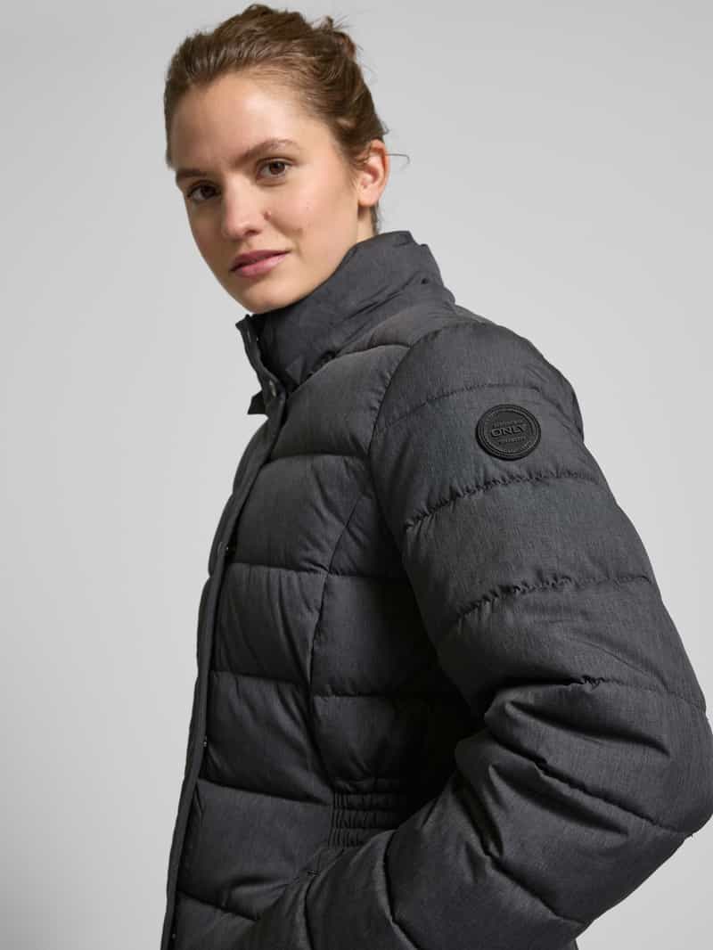 Only Shaped fit gewatteerde lange jas met imitatiebont model 'NEWLUNA'