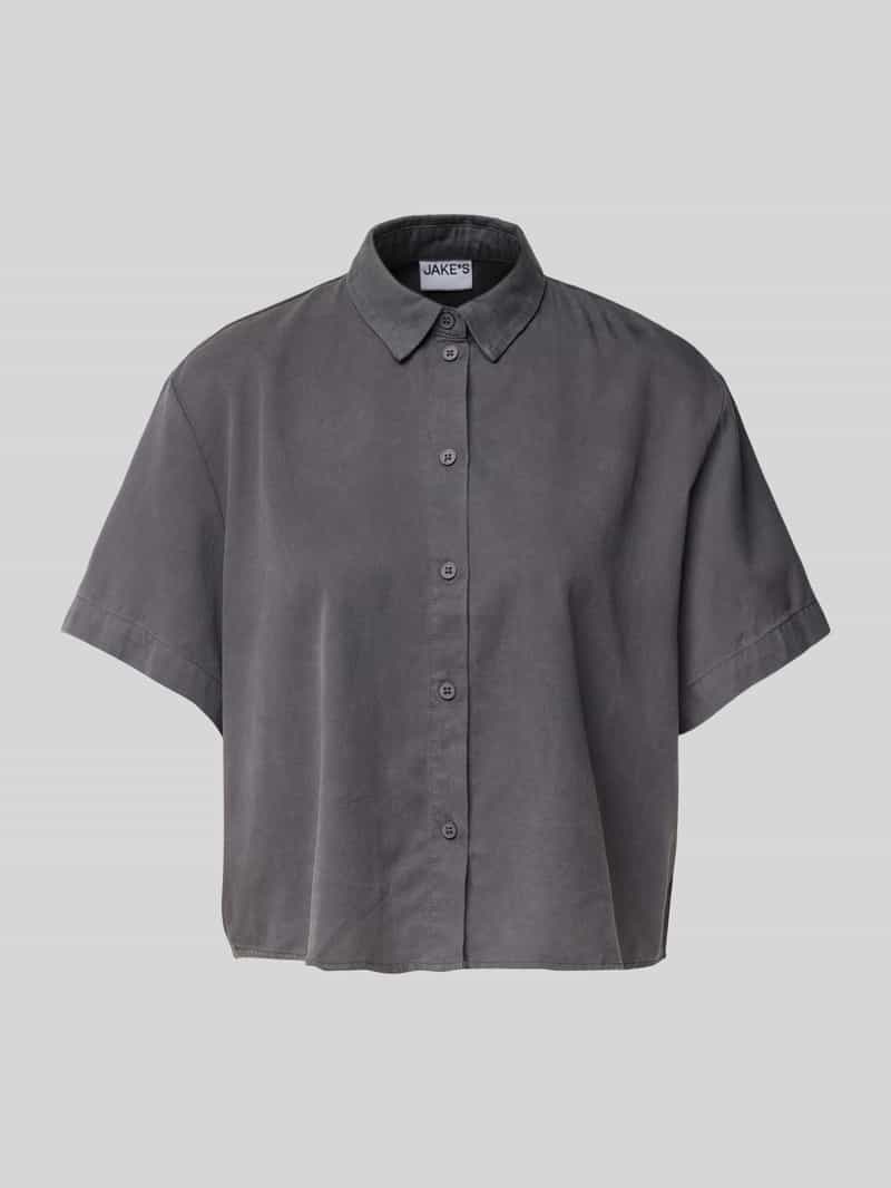 Jake*s Casual Regular fit blouse met doorknoopsluiting