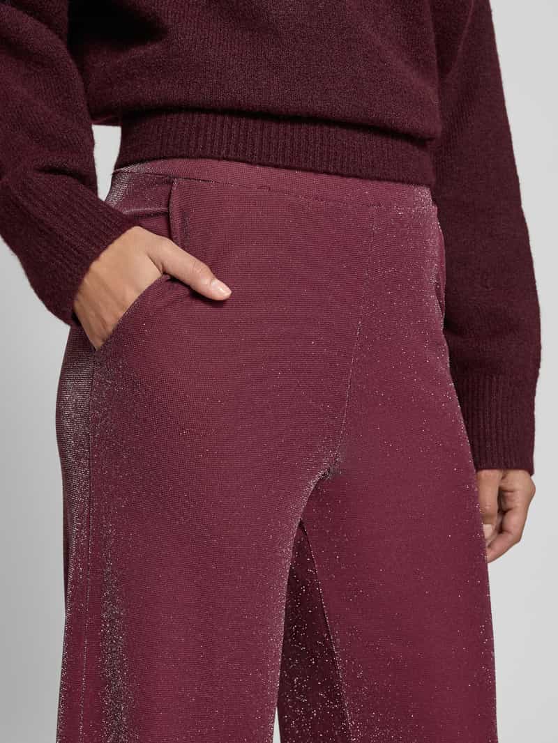 Vila Glanzende broek met elastische band model 'ELEINAS'