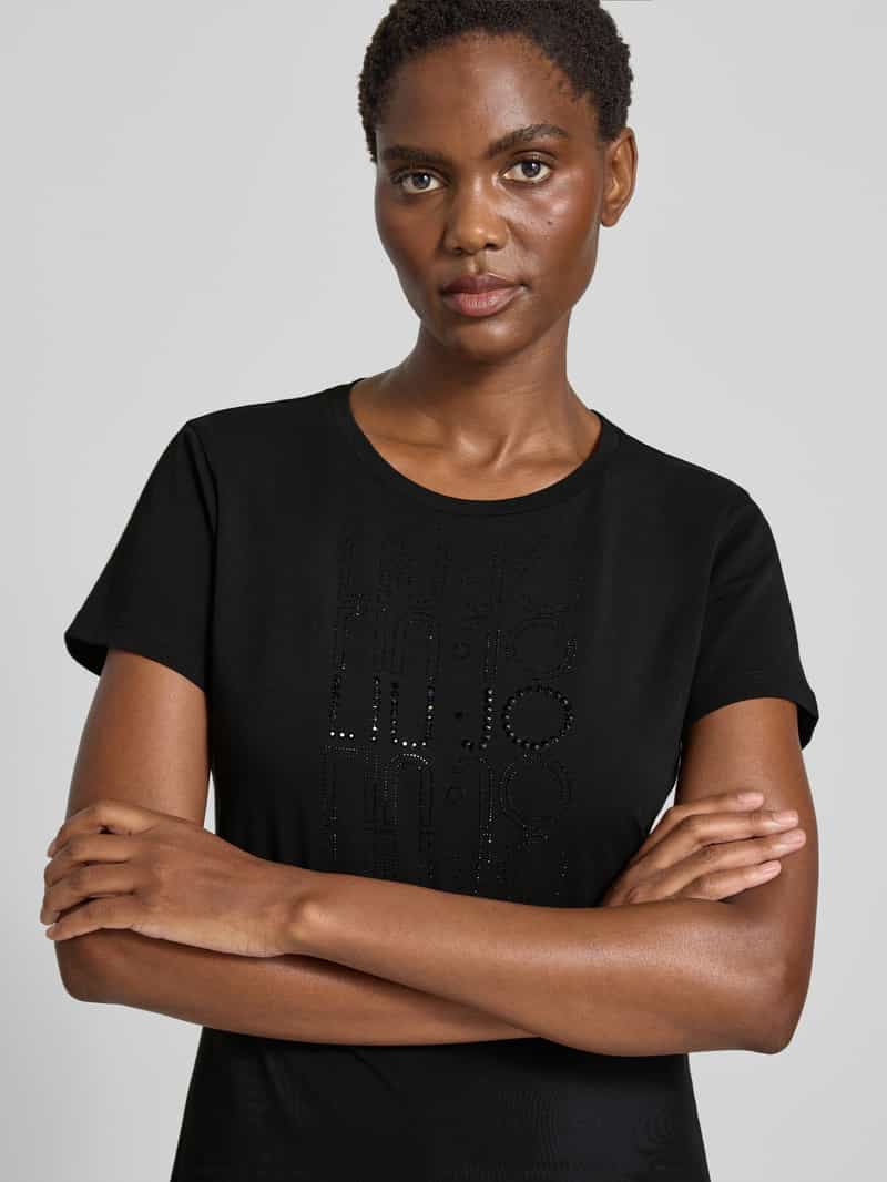 LIU JO SPORT T-shirt met strass-steentjes