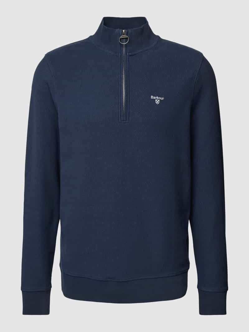 Barbour Gebreide pullover met korte ritssluiting model 'BIRKRIGG'