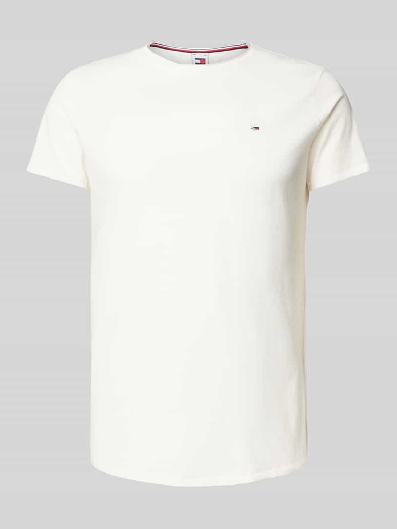 Tommy Jeans Slim fit T-shirt met logostitching