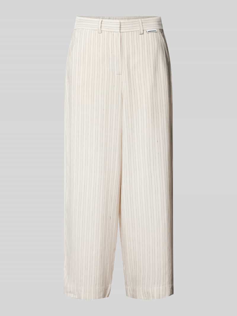 ARMEDANGELS Wide leg stoffen broek met streepmotief model 'CAARUNUS'