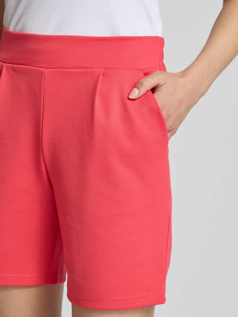 Ichi Regular fit korte broek met bandplooien model 'Kate'