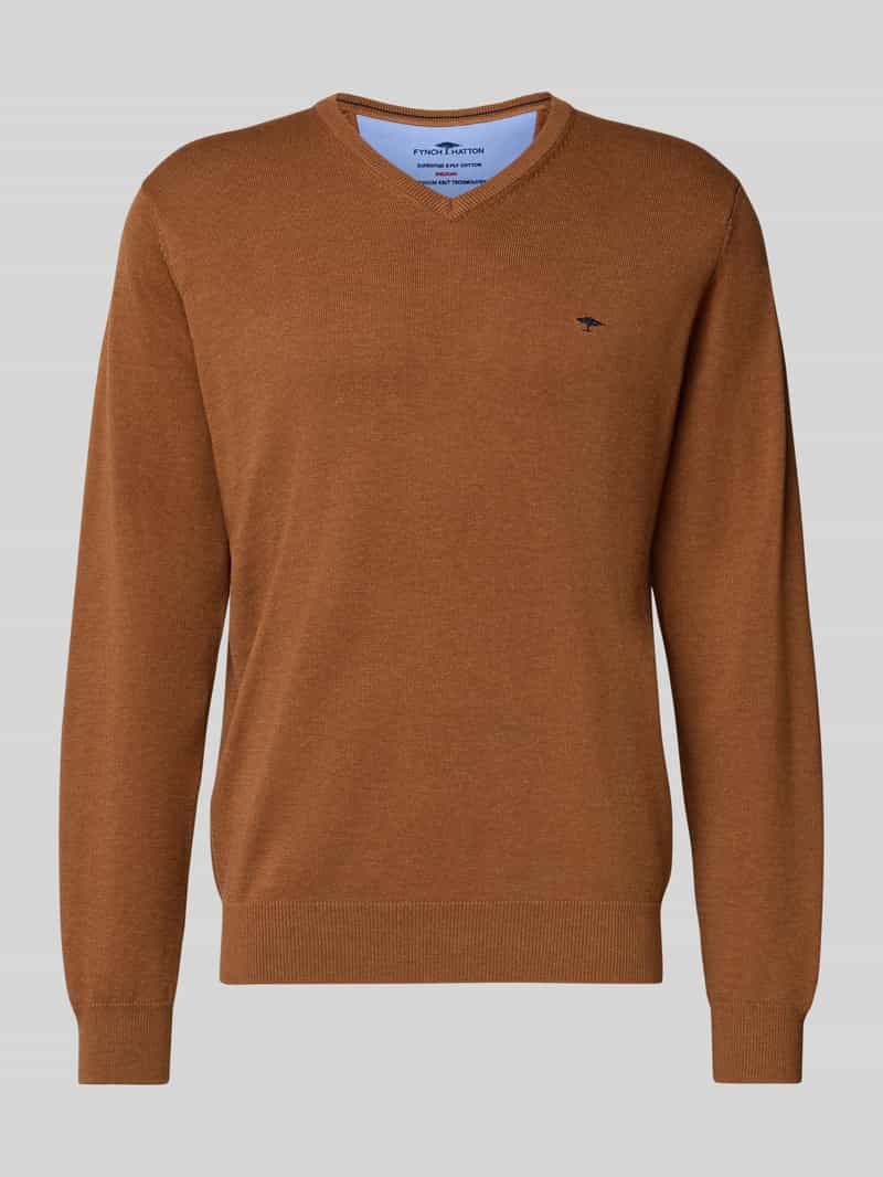FYNCH-HATTON Gebreide pullover met logodetail