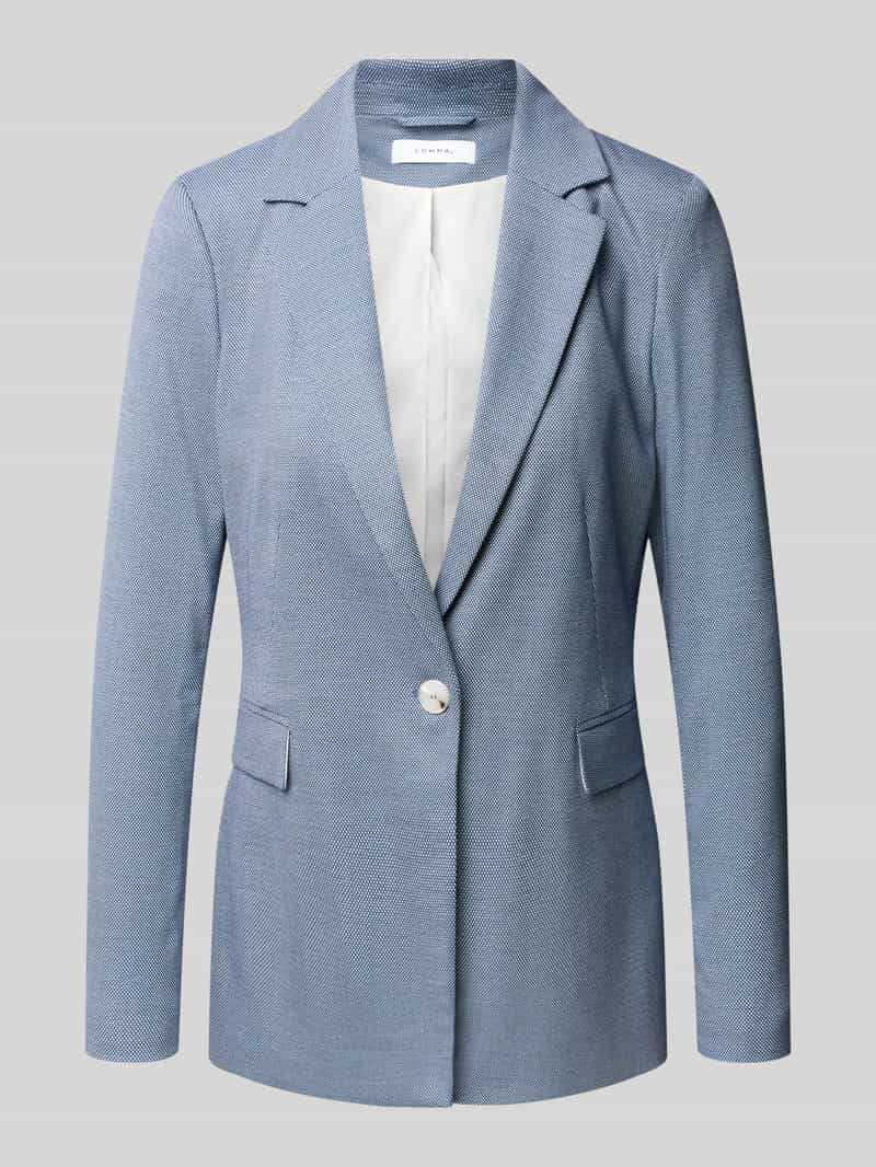 Comma Slim Fit blazer met klepzakken