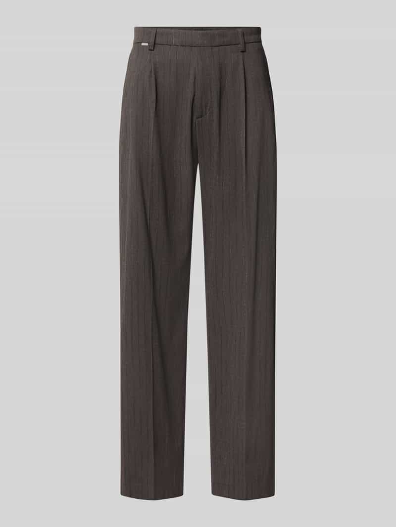 straight fit broek met viscose, model 'Leto'