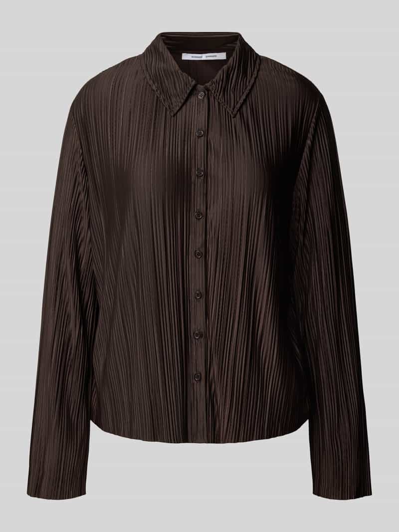 Samsøe Regular fit blouse met plissévouwen model 'SAUMA'