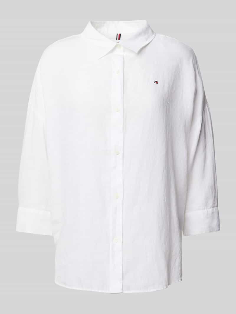Tommy Hilfiger Regular fit blouse van puur linnen