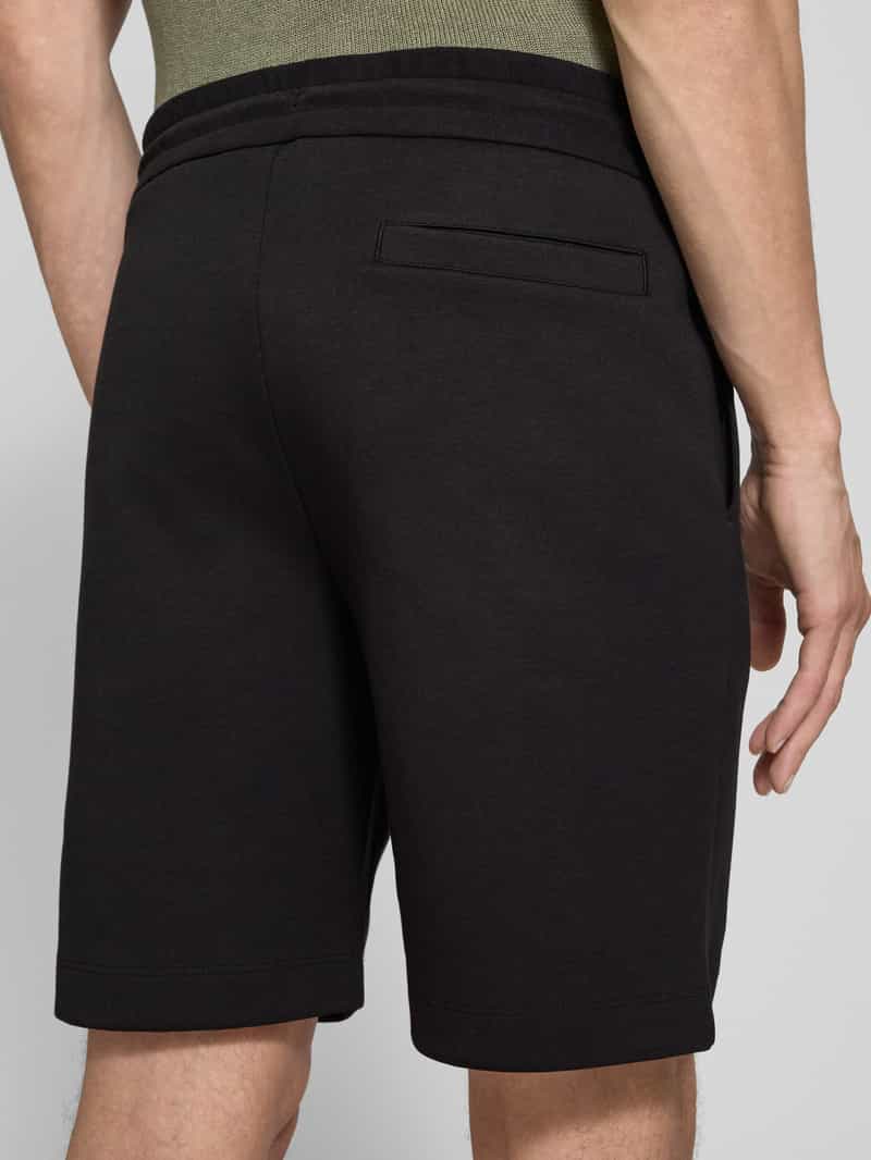 Boss Regular fit sweatbermuda met logo-applicatie model 'Leoni'