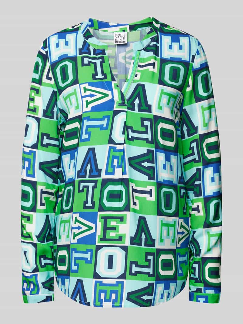 Emily Van den Bergh Regular fit blouse met tuniekkraag