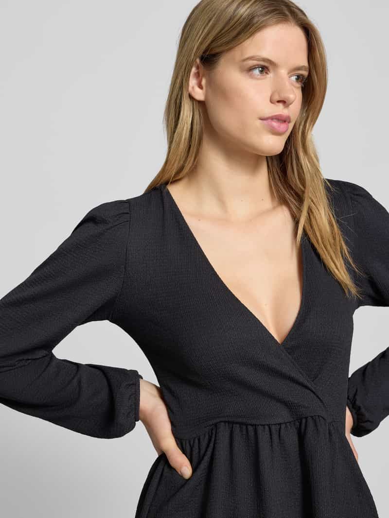 Only Slim fit shirt met lange mouwen in wikkellook model '30 BILL'