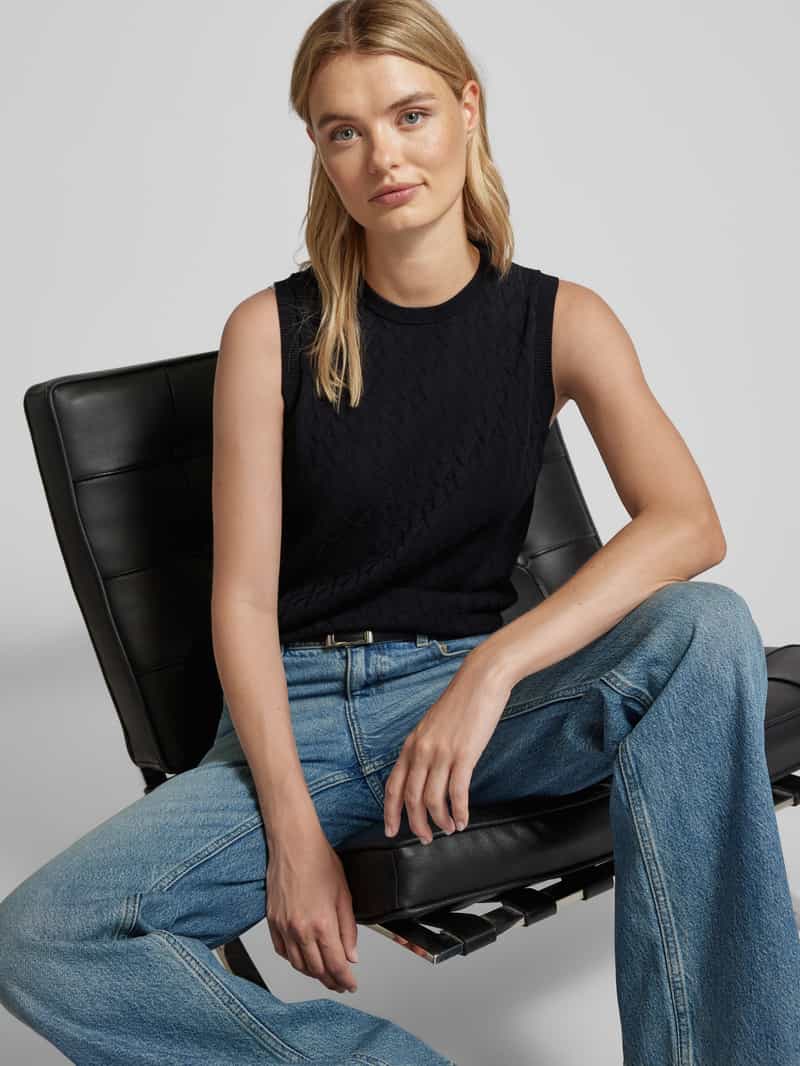 Armani Exchange Top met bandjes en ronde hals