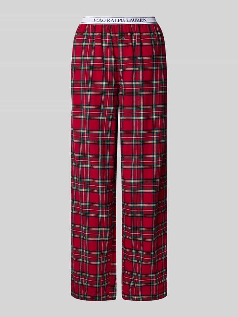 Polo Ralph Lauren Wide fit pyjamabroek met sierknoop model 'Cozy'