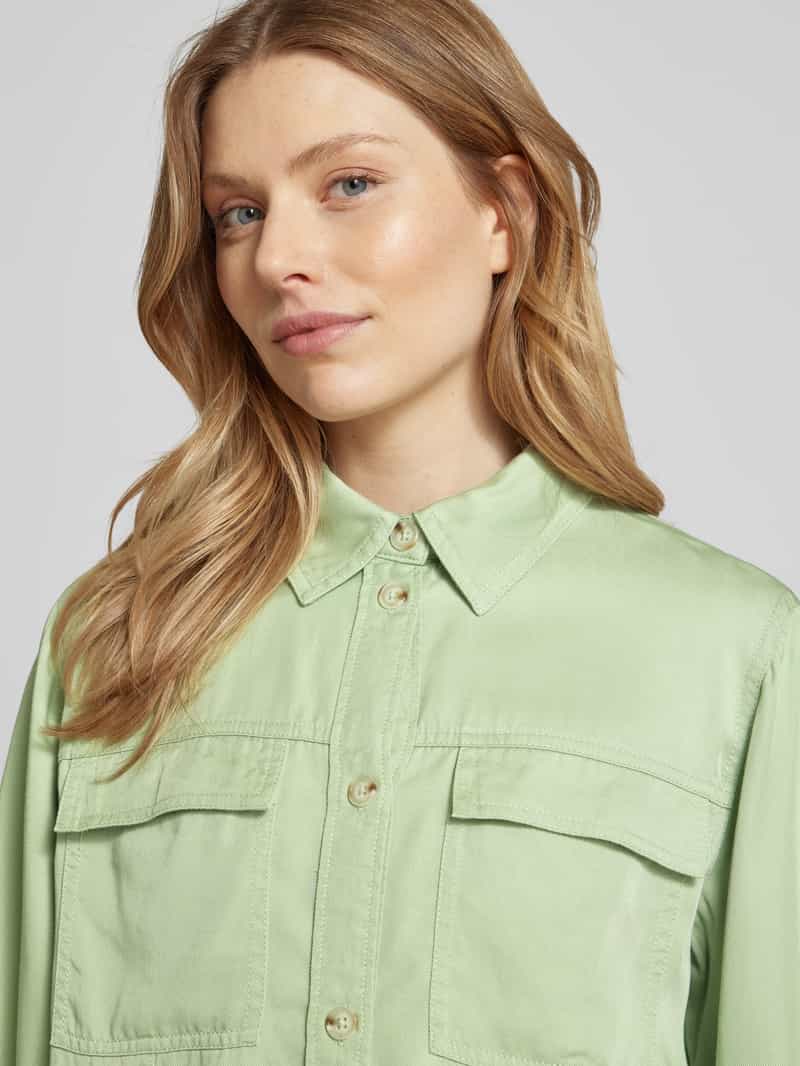 Opus Regular fit overhemdblouse met paspelzakken op de borst model 'Fadelia'