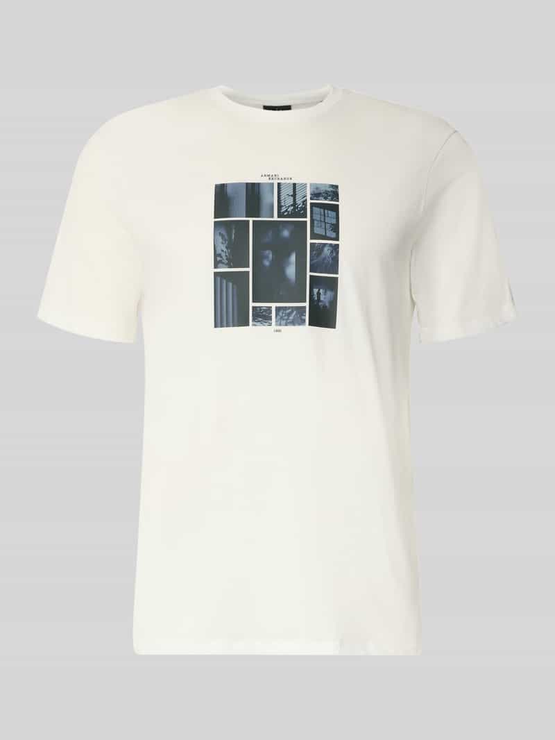 slim fit T-shirt met motiefprint